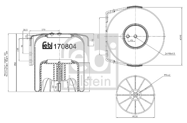 Febi 170804 Air Suspension Spring