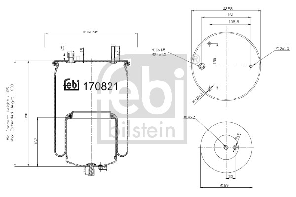 Febi 170821 Air Suspension Spring