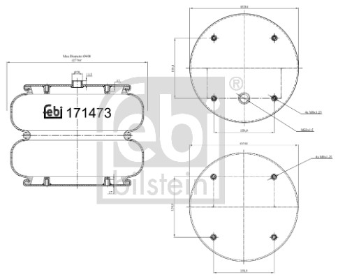 Febi 171473 Air Suspension Spring