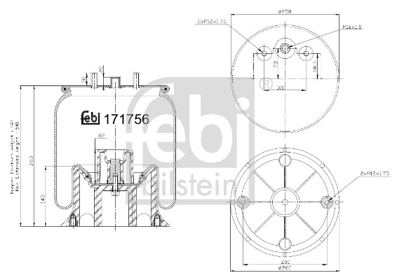 Febi 171756 Air Suspension Spring