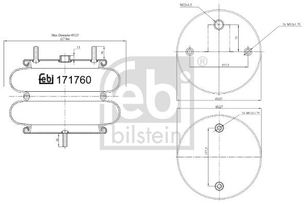 Febi 171760 Air Suspension Spring