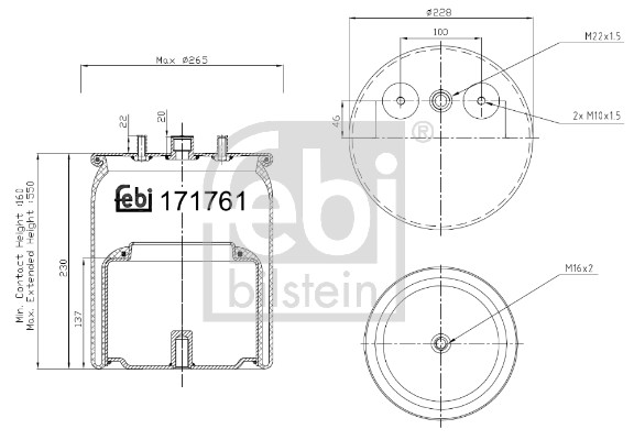 Febi 171761 Air Suspension Spring