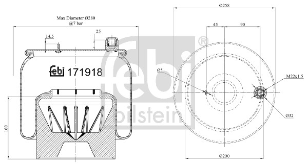 Febi 171918 Air Suspension Spring