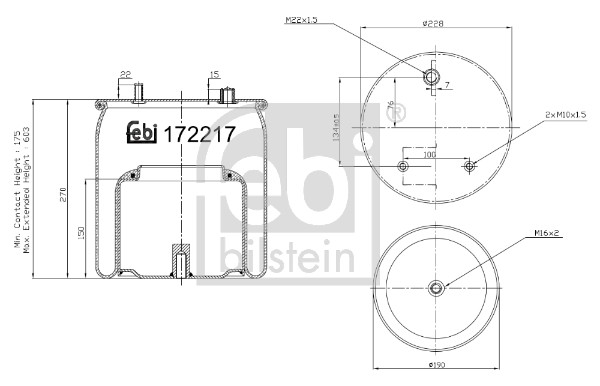 Febi 172217 Air Suspension Spring
