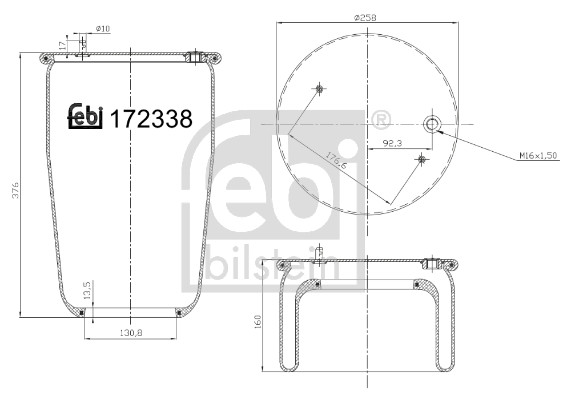 Febi 172338 Air Suspension Spring