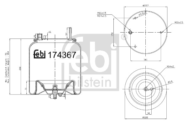 Febi 174367 Air Suspension Spring