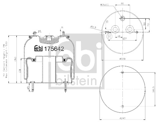 Febi 175642 Air Suspension Spring
