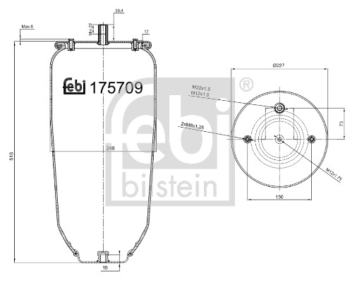 Febi 175709 Air Suspension Spring