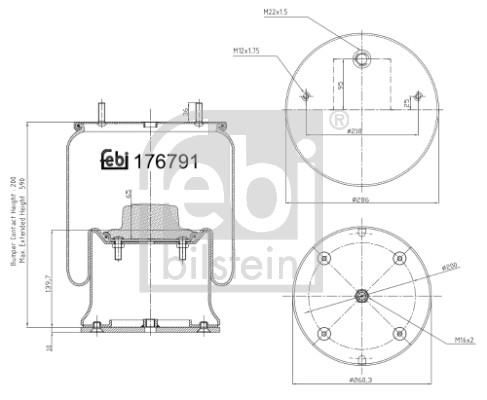 Febi 176791 Air Suspension Spring