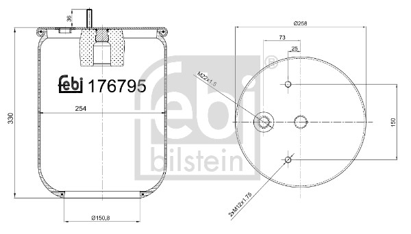 Febi 176795 Air Suspension Spring