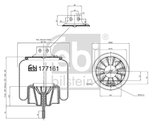 Febi 177161 Air Suspension Spring