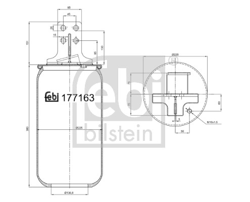 Febi 177163 Air Suspension Spring