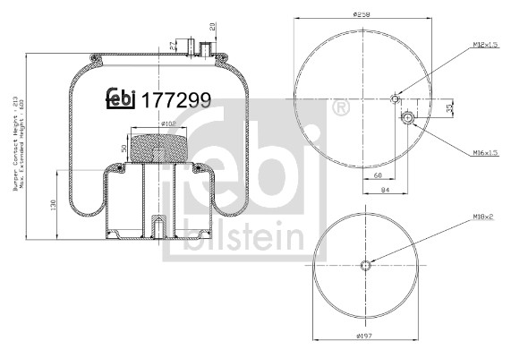Febi 177299 Air Suspension Spring