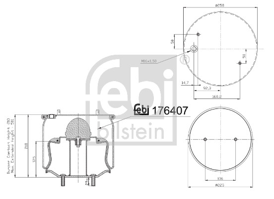 Febi 176407 Air Suspension Spring