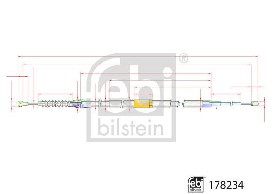Febi 178234 Handbrake Cable