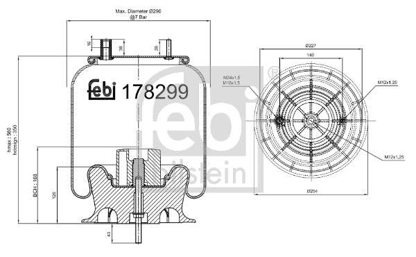Febi 178299 Air Suspension Spring