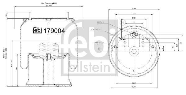 Febi 179004 Air Suspension Spring