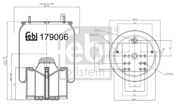 Febi 179006 Air Suspension Spring