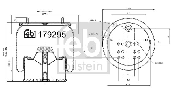 Febi 179295 Air Suspension Spring