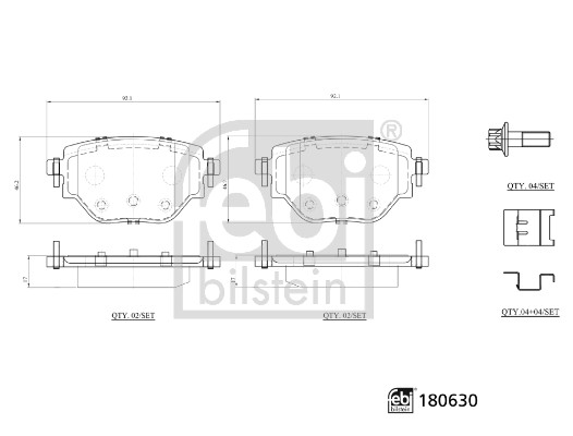 Febi 180630 Brake Pads Set