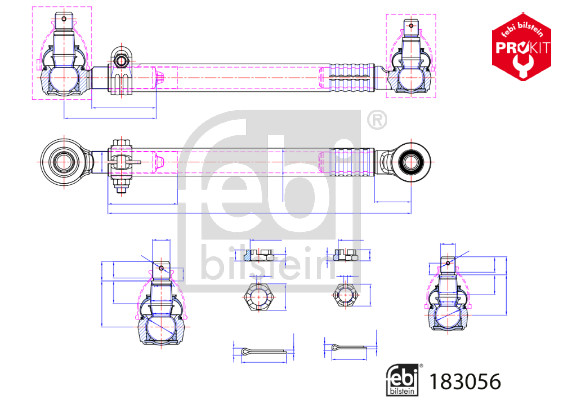 Febi 183056 Centre Rod Assembly