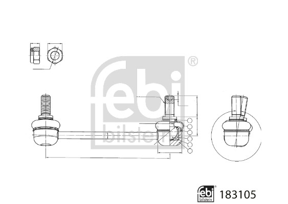 Febi 183105 Anti Roll Bar Link