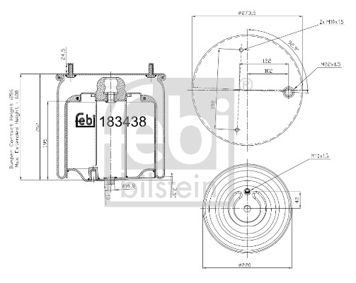 Febi 183438 Air Suspension Spring