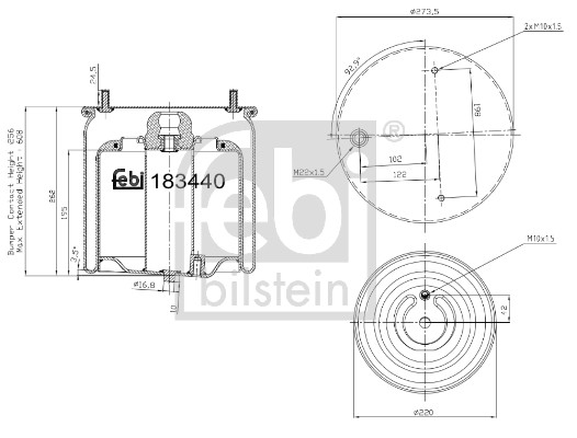 Febi 183440 Air Suspension Spring