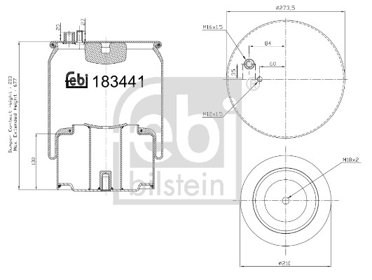 Febi 183441 Air Suspension Spring
