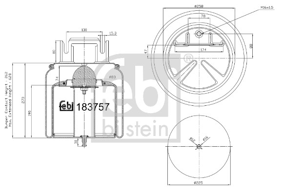 Febi 183757 Air Suspension Spring