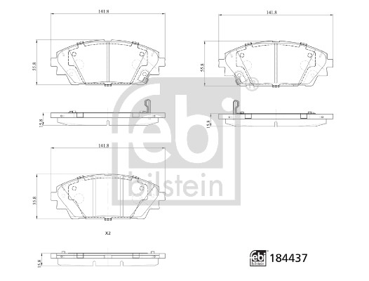 Febi 184437 Brake Pads Set