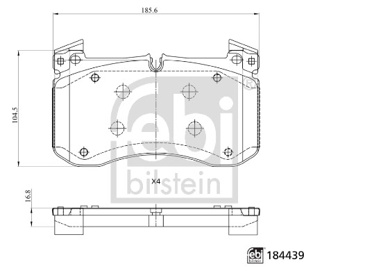 Febi 184439 Brake Pads Set