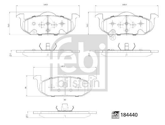 Febi 184440 Brake Pads Set