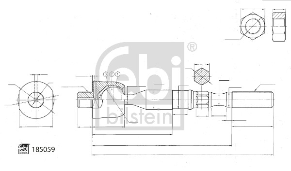 Febi 185059 Inner Rack End