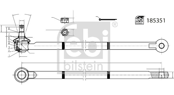 Febi 185351 Centre Rod Assembly