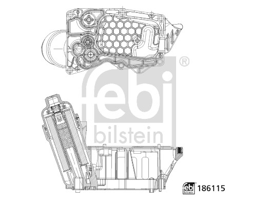Febi 186115 Housing, oil filter