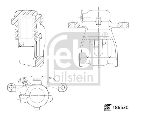 Febi 186530 Brake Caliper