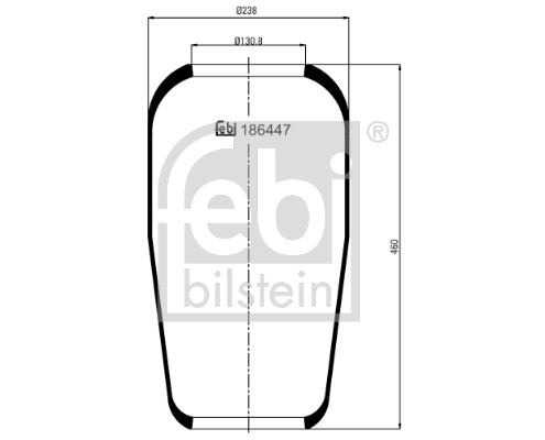 Febi 186447 Air Suspension Spring