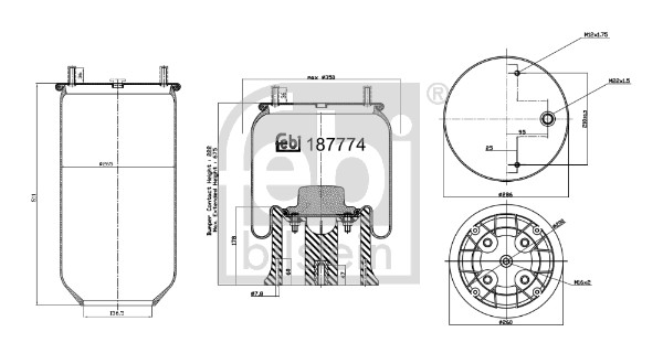 Febi 187774 Air Suspension Spring