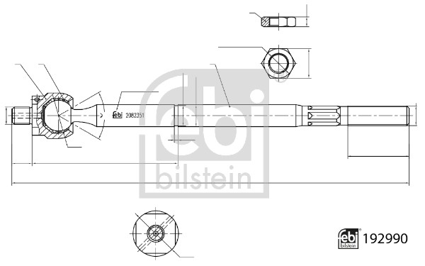 Febi 192990 Inner Rack End