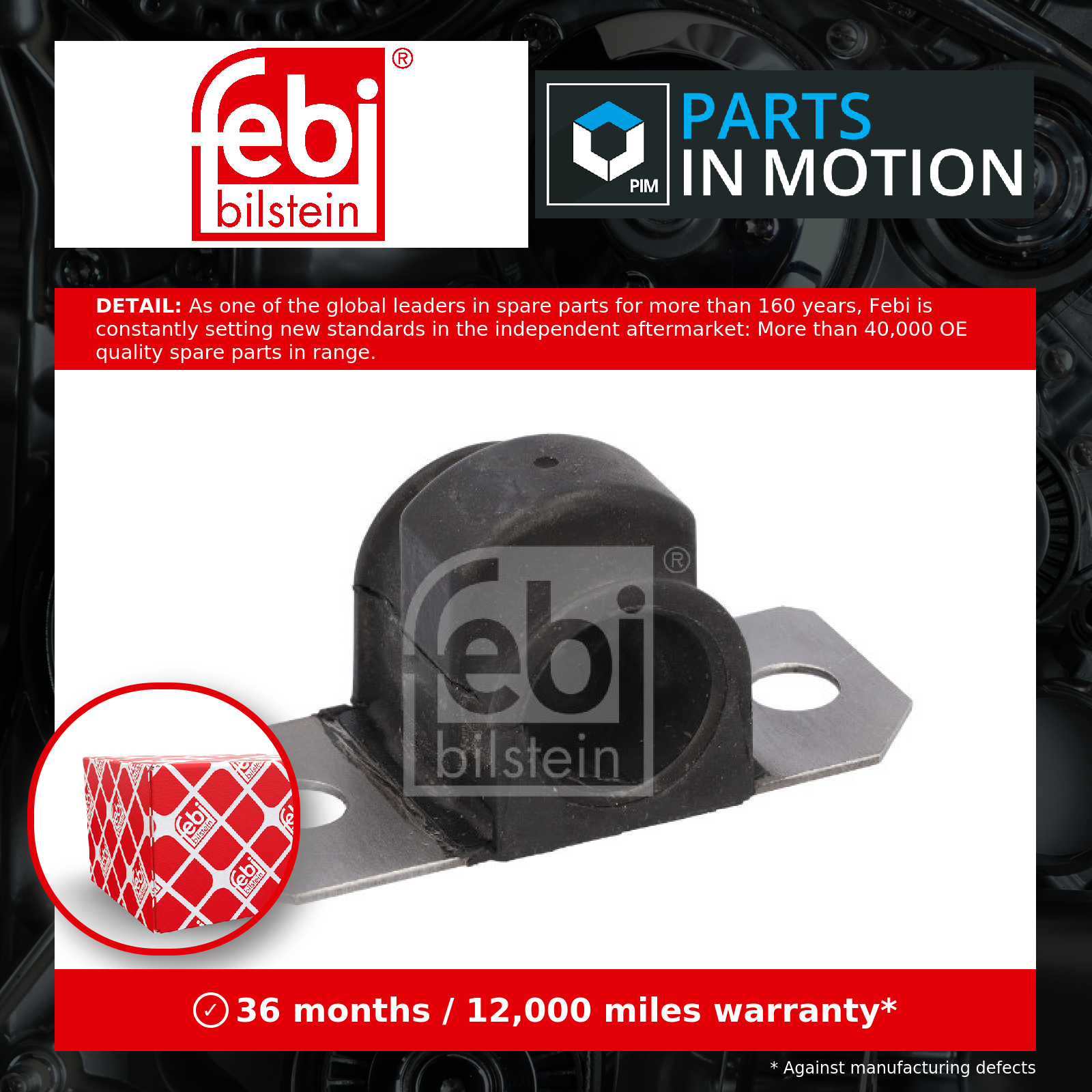 Febi Anti Roll Bar Bush Front Left or Right 193345 [PM2437059]