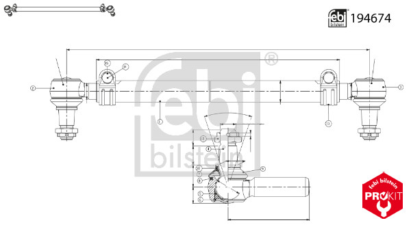 Febi 194674 Centre Rod Assembly