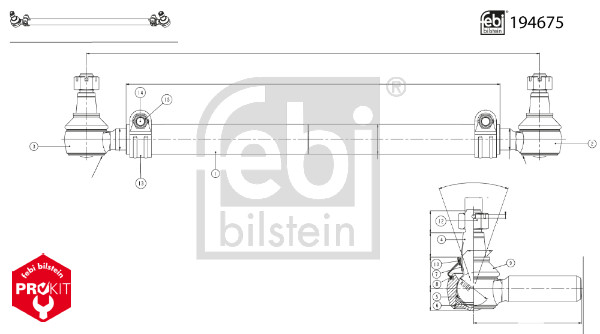 Febi 194675 Centre Rod Assembly