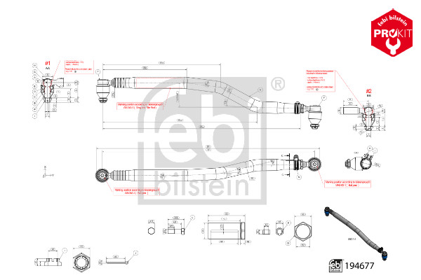 Febi 194677 Centre Rod Assembly