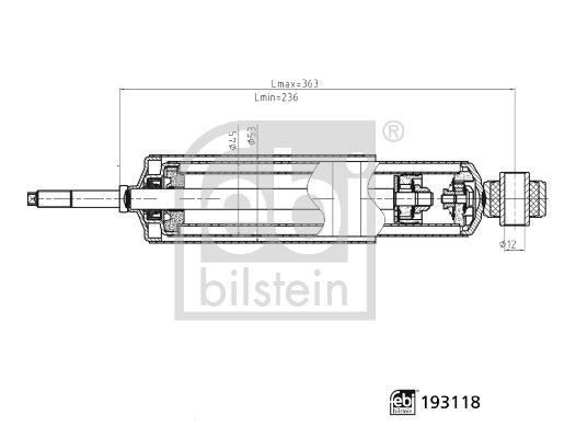 Febi 193118 2x Shock Absorbers (Pair)