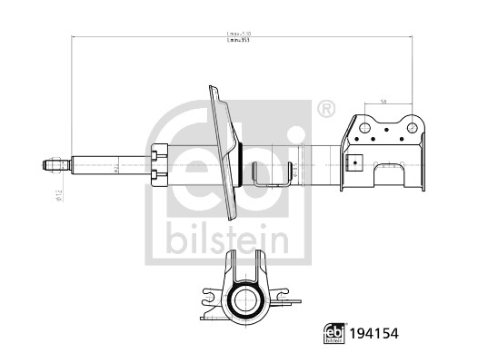 Febi 194154 Shock Absorber (Single Handed)