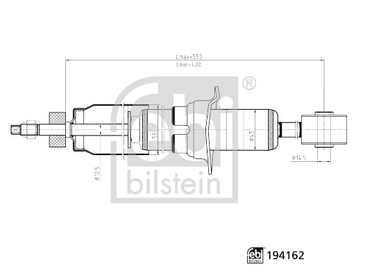 Febi 194162 2x Shock Absorbers (Pair)