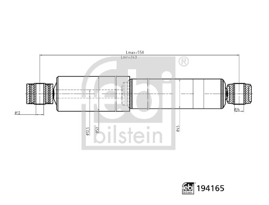 Febi 194165 2x Shock Absorbers (Pair)