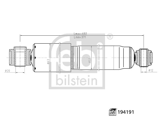 Febi 194191 2x Shock Absorbers (Pair)