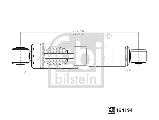 Febi 194194 2x Shock Absorbers (Pair)